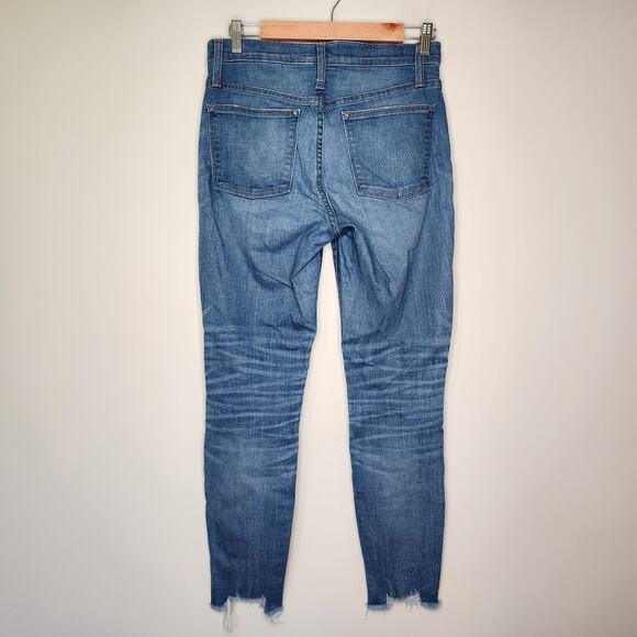 J. Crew 9" High Rise Toothpick Skinny Jeans Neil Wash 28 - Picture 6 of 10